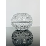 Czech Crystal Glass Lidded Jar - Hand-Cut Bohemian Crystal