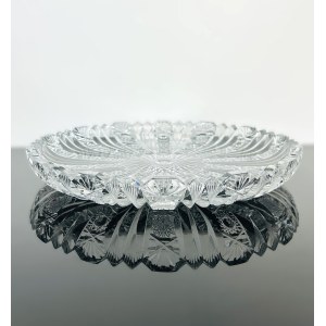 Massive Czech Crystal Cut Glass Bowl - Hand-Cut Bohemian Crystal