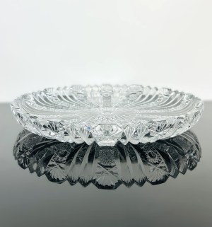 Massive Czech Crystal Cut Glass Bowl - Hand-Cut Bohemian Crystal