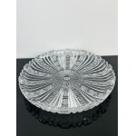 Massive Czech Crystal Cut Glass Bowl - Hand-Cut Bohemian Crystal