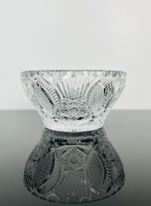 Deep Cut Crystal Glass Bowl - Bohemian Czech Crystal