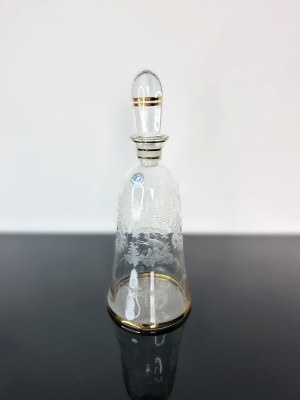 Hand-Engraved Crystal Decanter with Deer Motif, Borocrystal, 28 cm