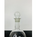 Hand-Engraved Crystal Decanter with Floral Design - Bohemian Czech Crystal