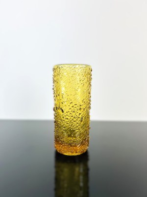 Pressed Glass Vase with Organic Shape