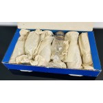 Set of 6 Luxury Crystal Glasses with Gold Overlay - Bohemian Czechoslovakia