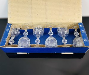 Set of 6 Small Crystal Glasses - Claudia, Czechoslovakia