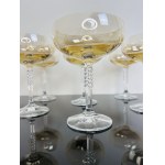 Set of 6 Citrine Crystal Glasses - Bohemian Czechoslovakia