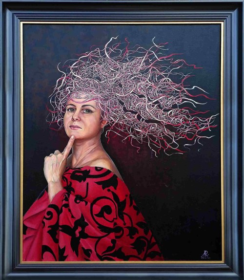 Anna Rączka, Woman in red, 2017