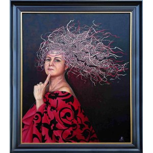 Anna Rączka, Woman in red, 2017