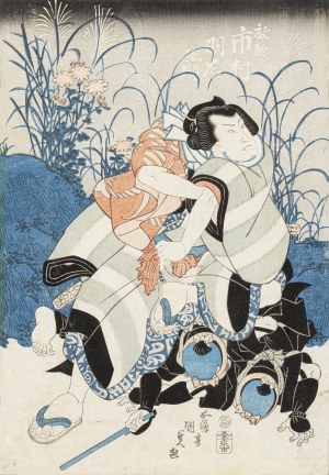 Utagawa Kunisada (1786-1865), Fighting samurai, first half of 19th century.
