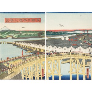 Utagawa Sadahide (1807 -1873), [Most Nihonbashi, 1863