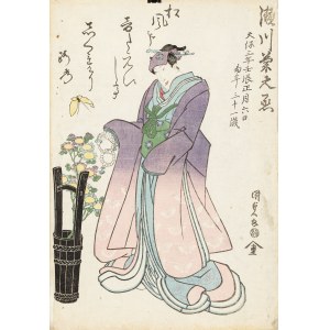 Utagawa Kunisada (1786-1865), Przed motylem, przed 1846