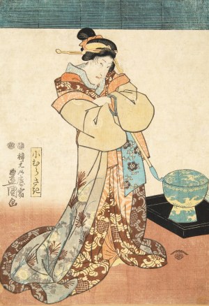 Utagawa Kunisada (1786-1865), Woman in patterned kimono, 1847-1853