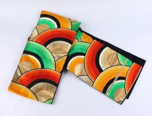 Obi belt in geometric patterns, 20th century.