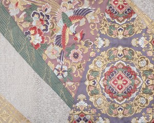 Obi belt in bird motif, 20th century.