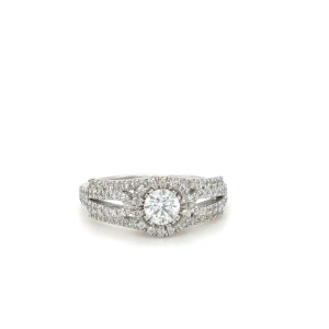 WHITE GOLD RING - 3.87 GR WITH DIAMONDS - DH-R700