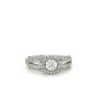 WHITE GOLD RING - 3.87 GR WITH DIAMONDS - DH-R700