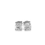 18K WHITE GOLD EARRINGS WITH DIAMONDS FOR 2.10 CT