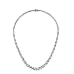 28 GRAMS GRADUATED LAB GROWN DIAMOND TENNIS NECKLACE IN GOLD - 206/W