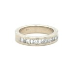 WHITE GOLD RING - 6.48 GR WITH NATURAL DIAMONDS - DH-R974