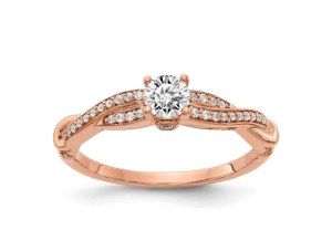 GOLD RING WITH NATURAL DIAMONDS - 1003 NAT 18K