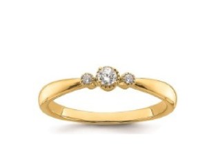 GOLD RING WITH NATURAL DIAMONDS - 1001 NAT 18K