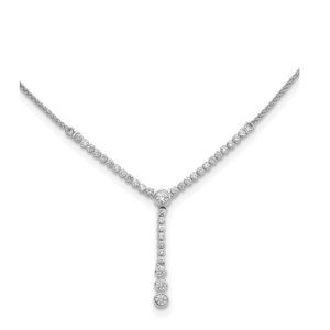 Y-SHAPED GOLD NECKLACE WITH DIAMONDS - 217 14K LG