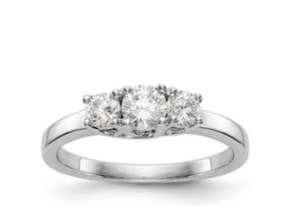 GOLD RING WITH NATURAL DIAMONDS - 410 18K LG