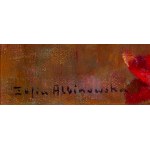 Zofia Albinowska-Minkiewiczowa (1886-1972), Czerwone róże w wazonie