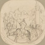 Stanisław Batowski Kaczor (1866 - 1946), Szkic tarczy dla króla kurkowego we Lwowie, 1907