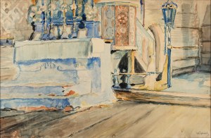Wladyslaw Jarocki, Interior of a wooden church