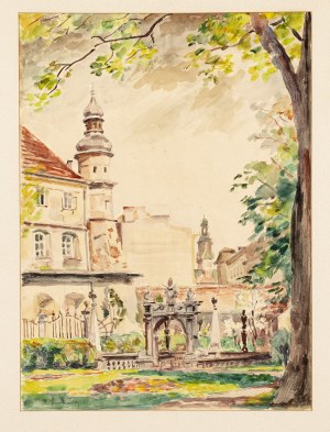 Stanislaw Zurawski (1889-1976), Krakow. St. Stanislaw's pond at Skałka, 1940s/50s.