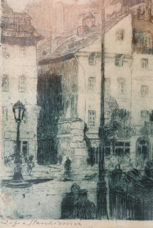 Zofia Stankiewicz (1862-1955), Warsaw. Castle Square