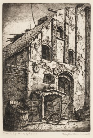 Cecilia Wisniewska (1928-1999), Torun. Gothic granary, 1956