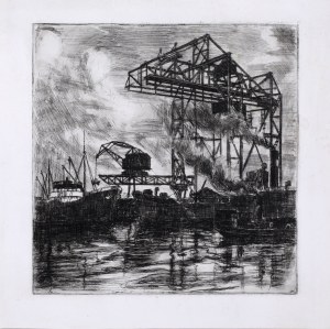 Wladyslaw Zakrzewski (1903-1944), Crane in the harbor