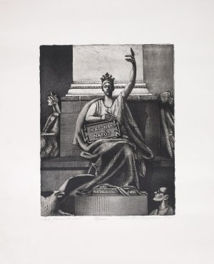 Mieczyslaw Wejman (1912-1997), Under the Monument, 1975