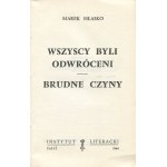 HŁASKO Marek - They were all turned away. Dirty deeds [first edition Paris 1964].