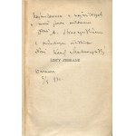 MAKUSZYŃSKI Kornel - Letters Collected. Letters from Capri, Lido, Paris, Sopot, Carlsbad, Zakopane and Lviv [1929] [AUTOGRAPH AND DEDICATION].