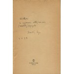 CZYCZ Stanisław - Background. Poems [first edition 1957] [AUTOGRAPH AND DEDICATION].
