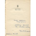BIAŁOSZEWSKI Miron - Revolutions of Things. Poems [DEBIUT] [First edition 1956] [AUTOGRAPH AND DEDICATION].