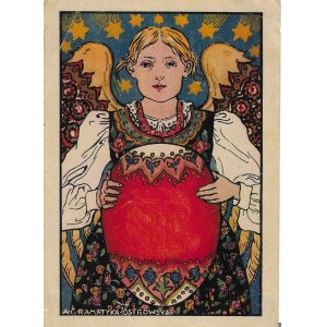 [Postkarte] GRAMATYKA-OSTROWSKA Anna - Anioł z pisanka [1943].