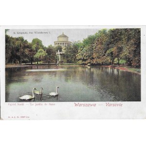 [Postcard] Warsaw. Saski Garden