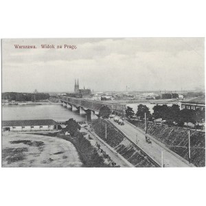 [Postkarte] Warschau. Blick auf den Stadtteil Praga
