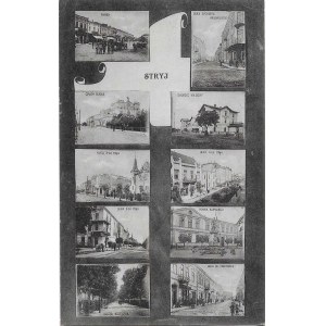 [Postcard] Stryj. Views of the streets [1915].
