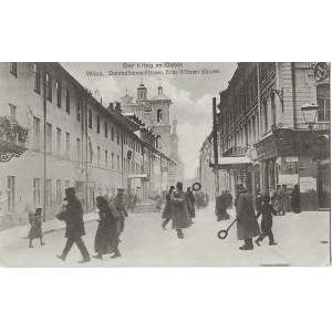 [Pohľadnica] Vilnius. Dominikánska ulica (Dominikaner Strasse. Ecke Wilnaer Strasse) [1916].