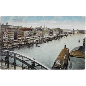 [Postcard] Szczecin (Stettin). Fish boulevard (Fisch-Bollwerk).