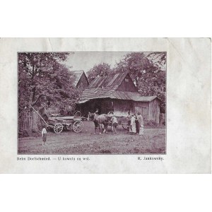 [Postcard] Bielsko. At the blacksmith's in the countryside