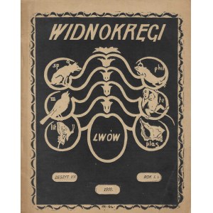Widnokręgi. Dwutygodnik poświęcony kulturze polskiej: filozofii, sprawom społecznym, literaturze, teatrowi, muzyce i sztukom plastycznym. Numer 7 z 1910 roku [okł. Marian Olszewski]