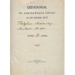 Ein Tagebuch zur Aufzeichnung des Unterrichts für das Schuljahr 1913, das Władysław Mieszkowski, einem Schüler der Emilian Konopczyński Schule in Warschau, gehörte