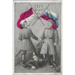 [Postcard] Polish-Russian alliance against Germany. August 1914 [1914].
